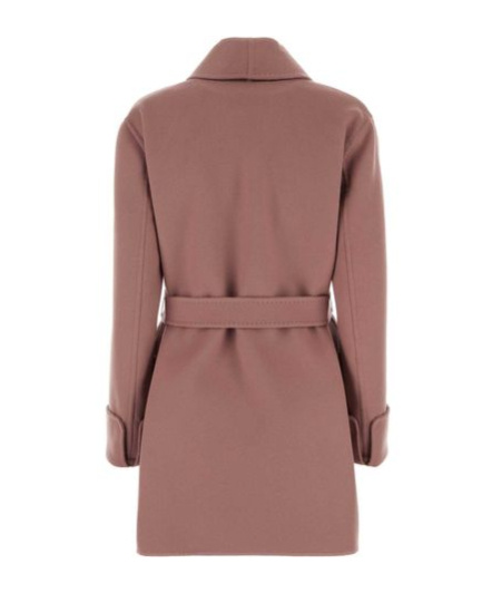 Max Mara Belted Jacket In Brown