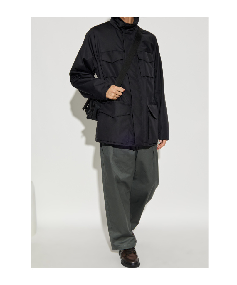 Giorgio Armani Long Sleeve Casual Jacket In Black