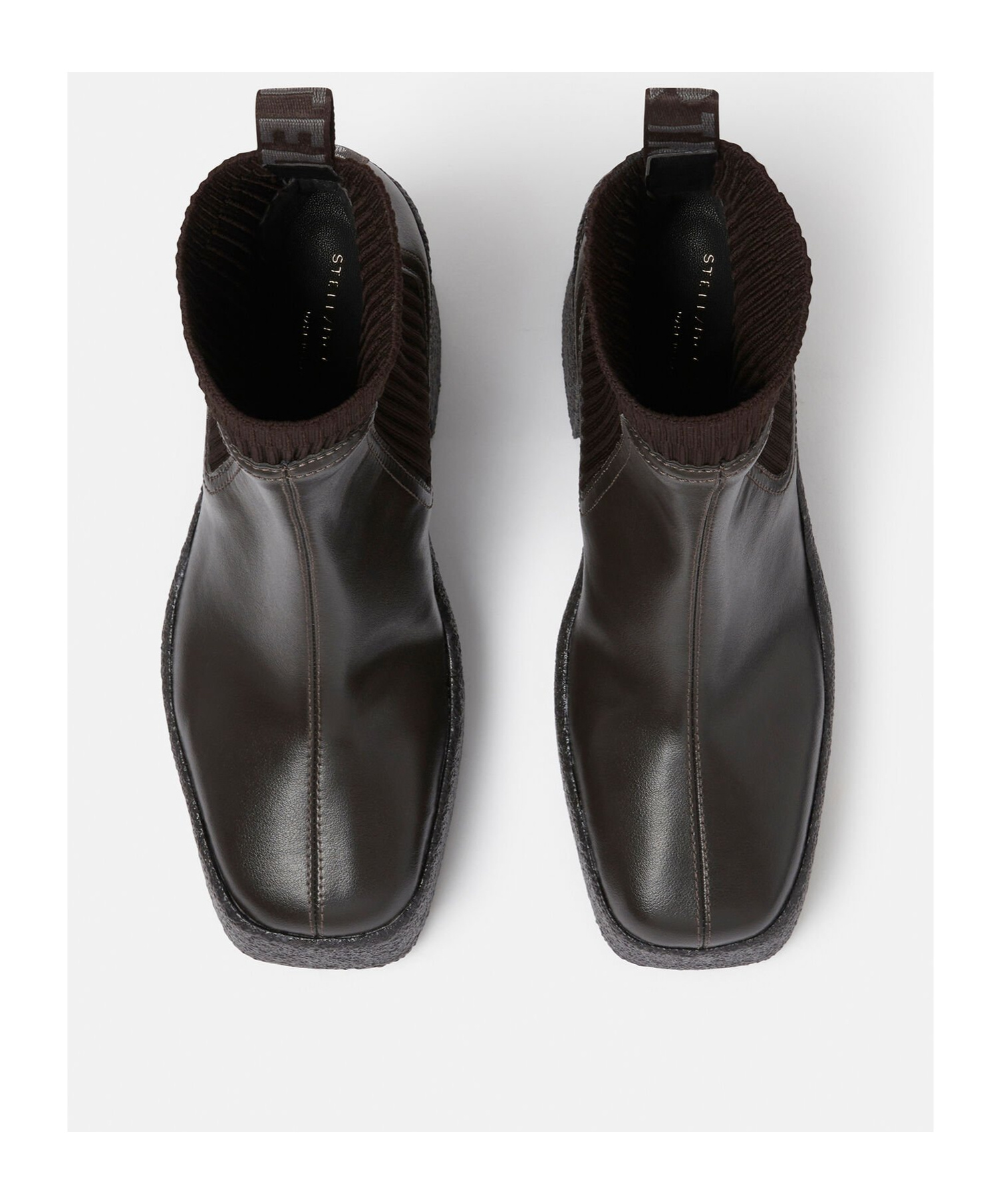 Shop Stella Mccartney Skyla Heeled Sock Boots In Black