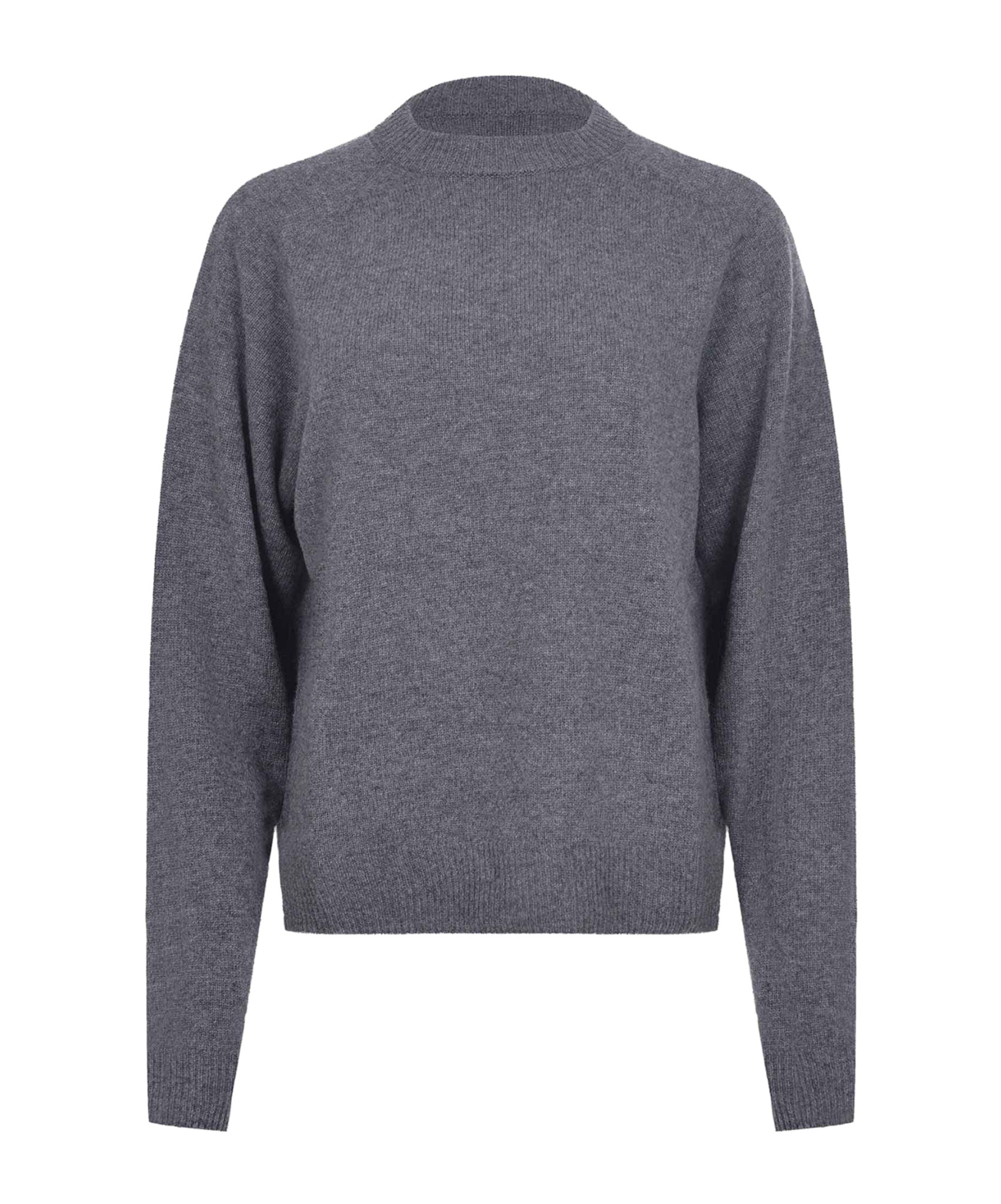 Alysi Ribbed Crewneck Sweater In Gray