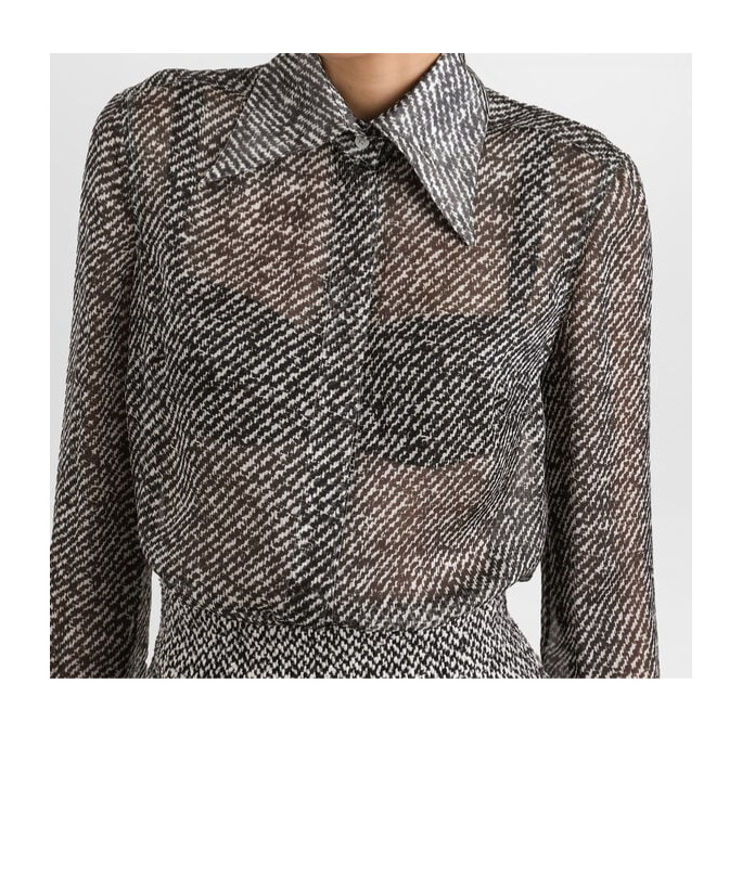Dolce & Gabbana Diagonal-stripe Shirt In Black