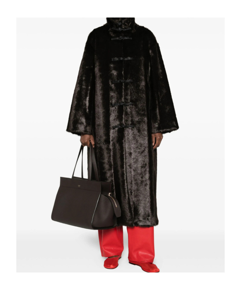 Rohe Faux-fur Buttoned Coat In Black