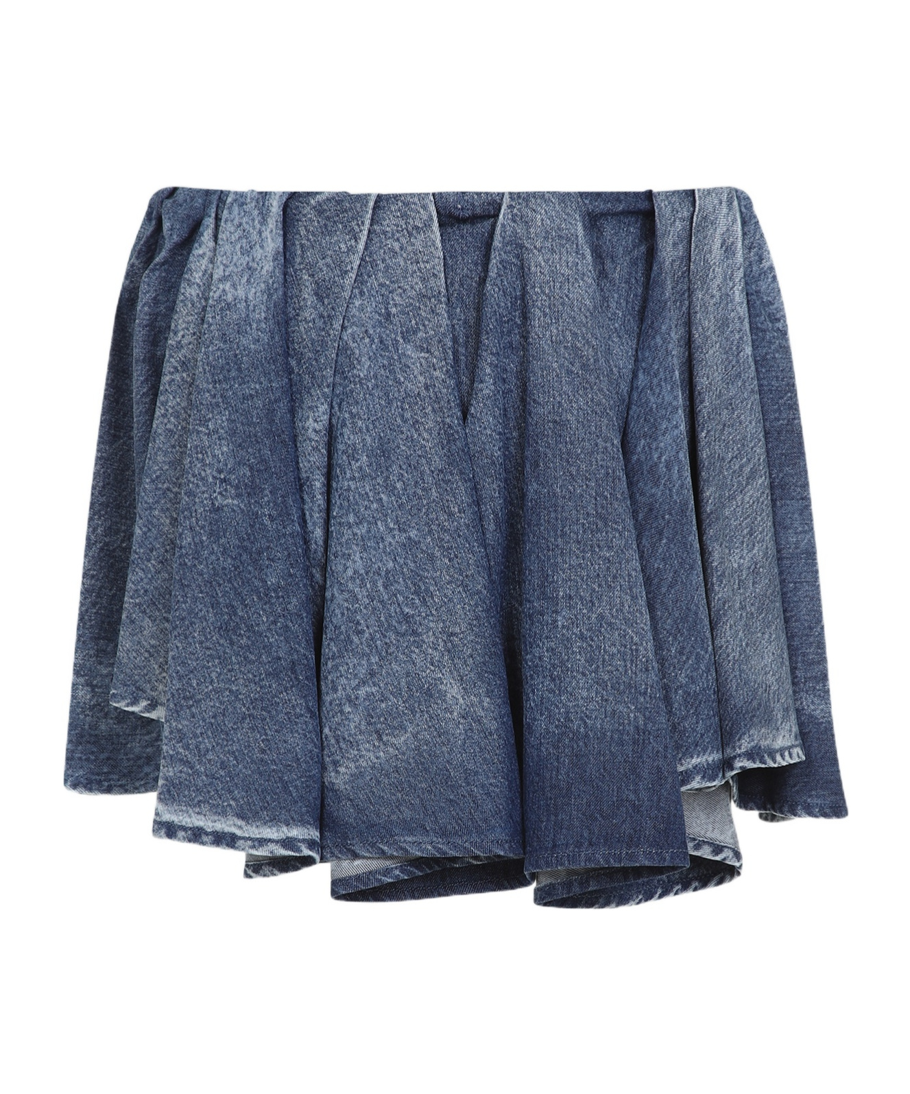 Shop Diesel Asymmetric Denim Skirt In Blue