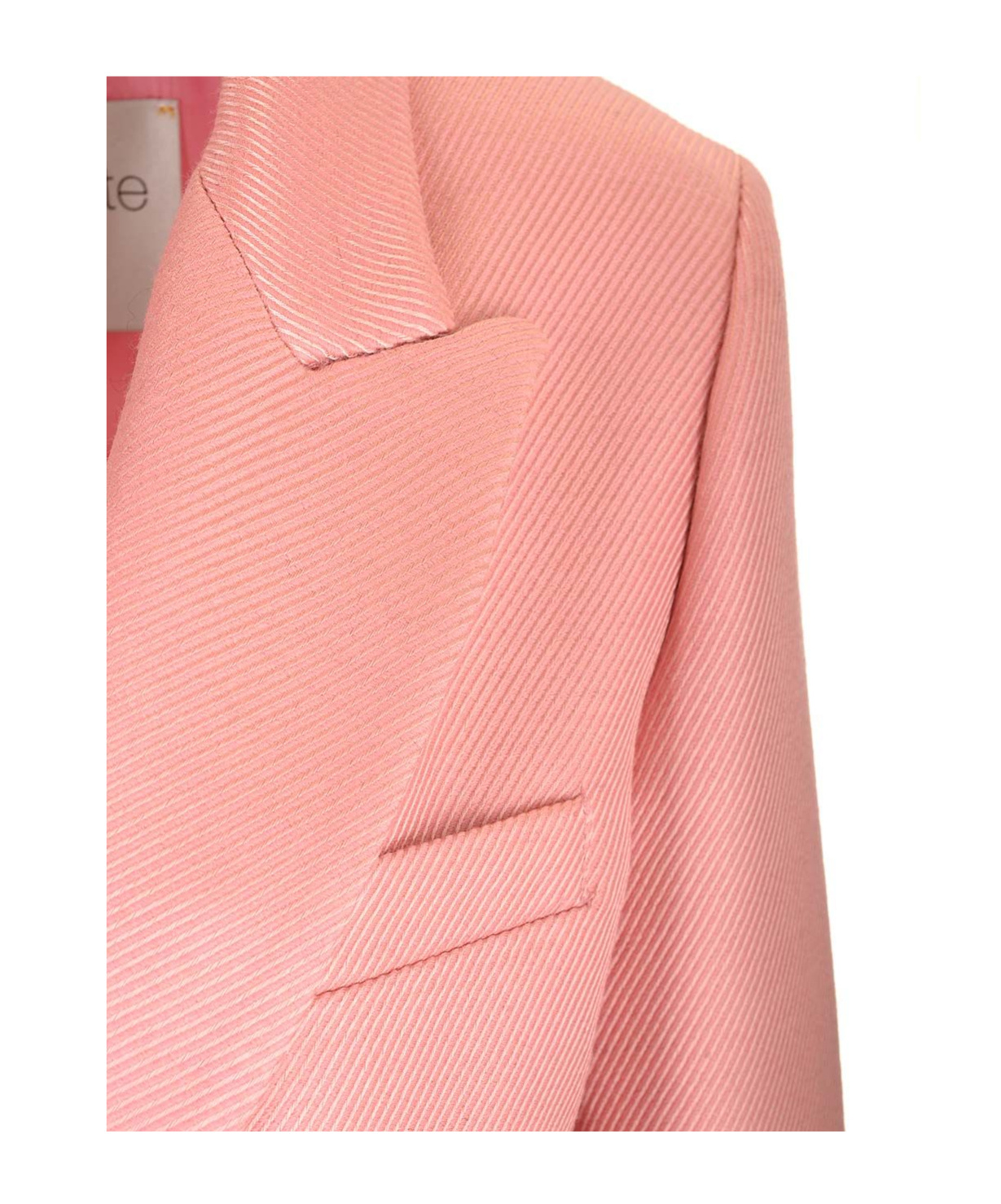 Shop Forte Forte Double-breasted Jacket In Rose