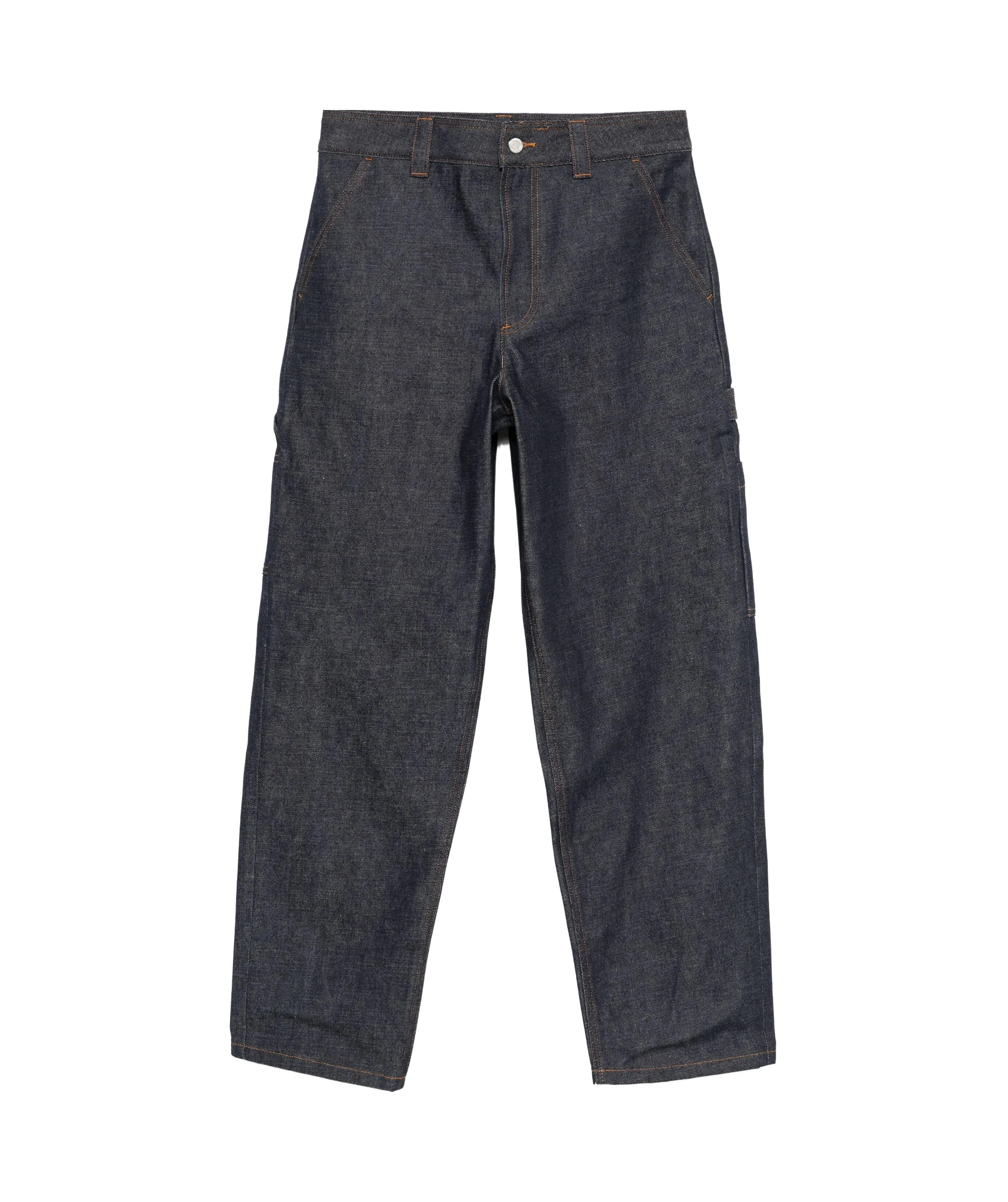 Apc A.p.c. A.p.c. Dark Blue Denim Straight Leg Jeans In Black