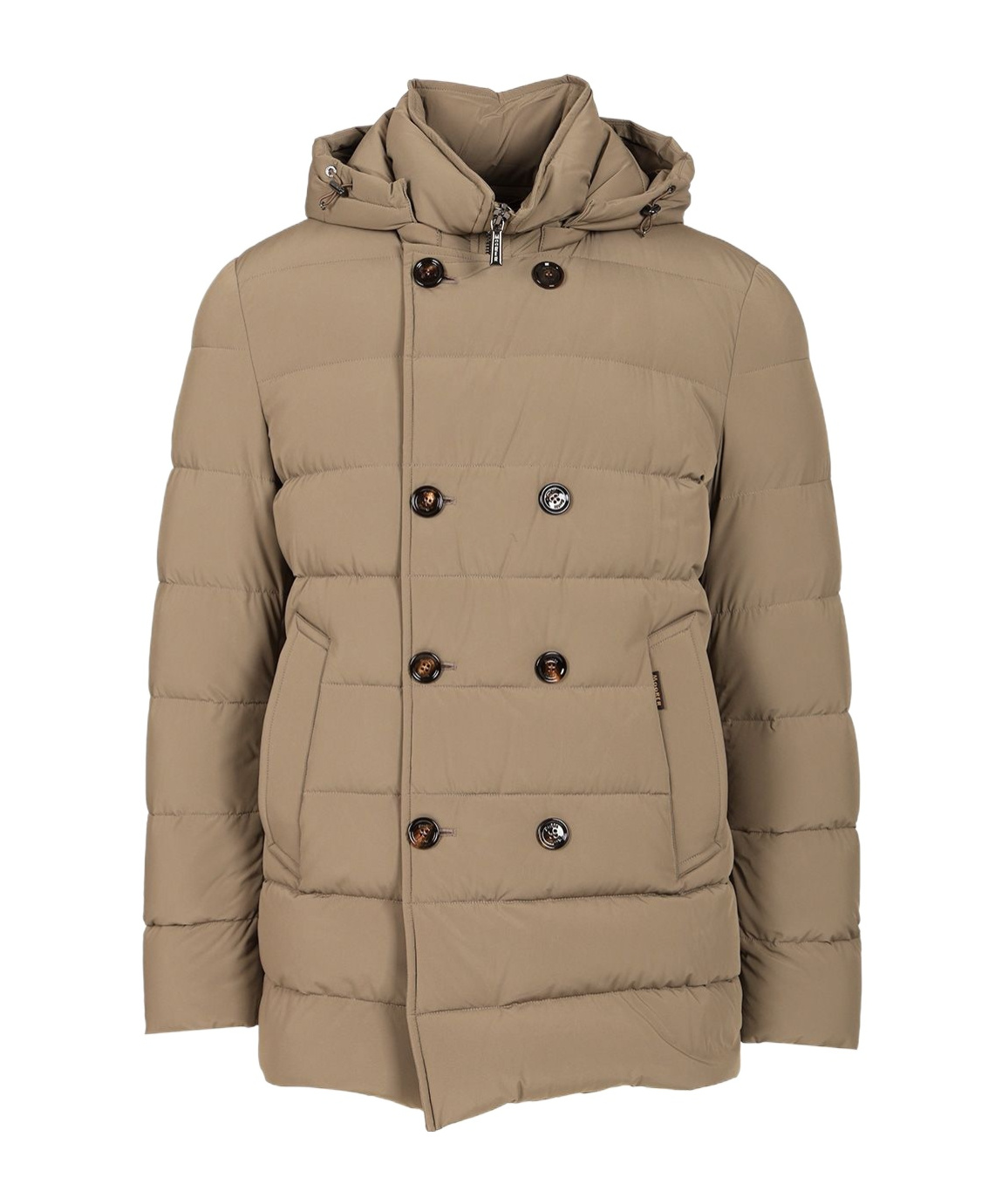 Moorer Florio-kn 2 Petti Cappuccio Trapunta Microf Coats Beige In Brown