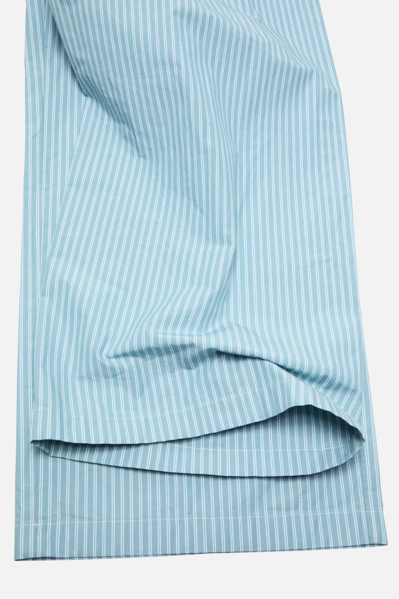 Acne Studios Striped Cotton Trousers In Blue