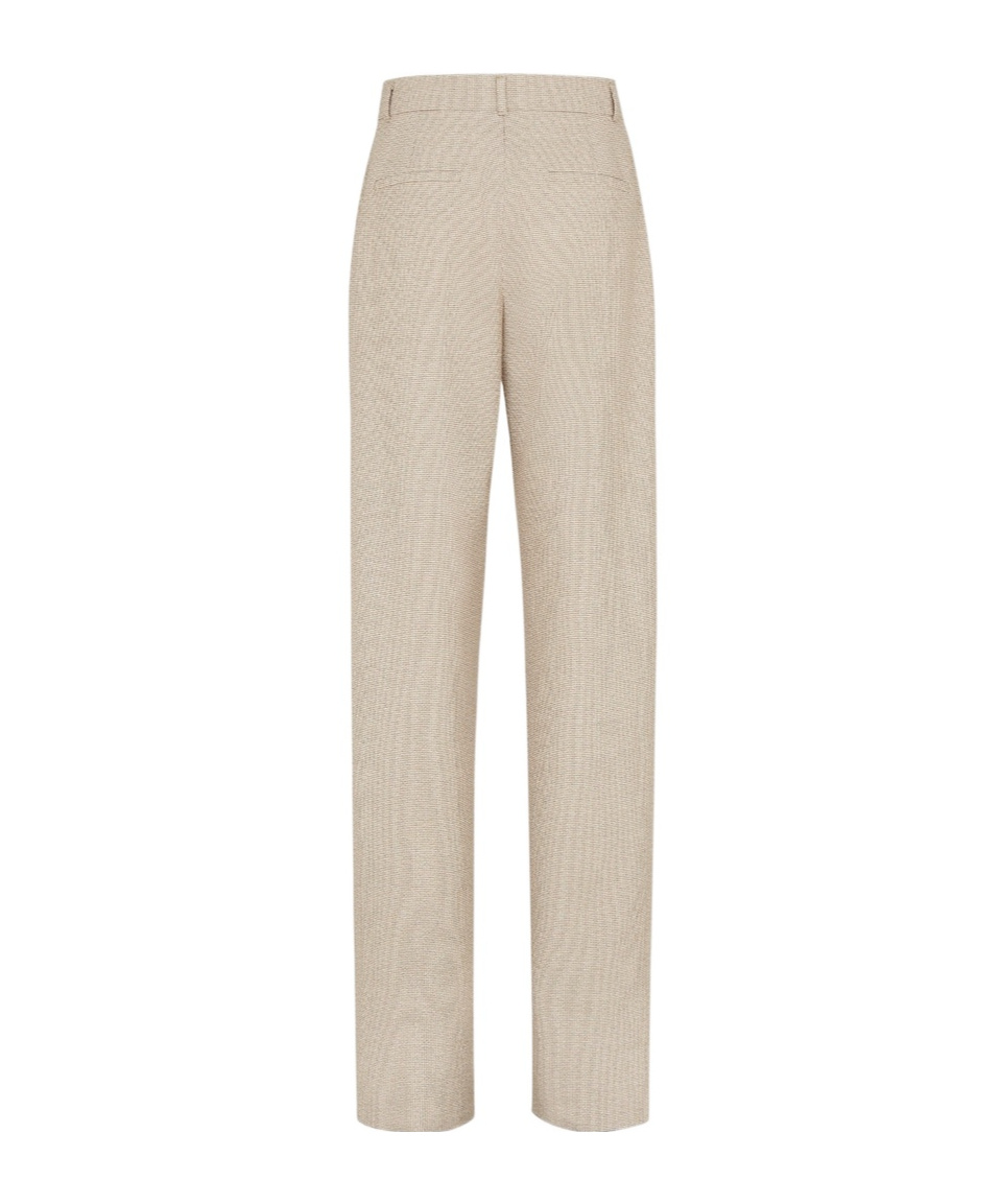 Fendi Wool-blend Cropped Trousers In Nude
