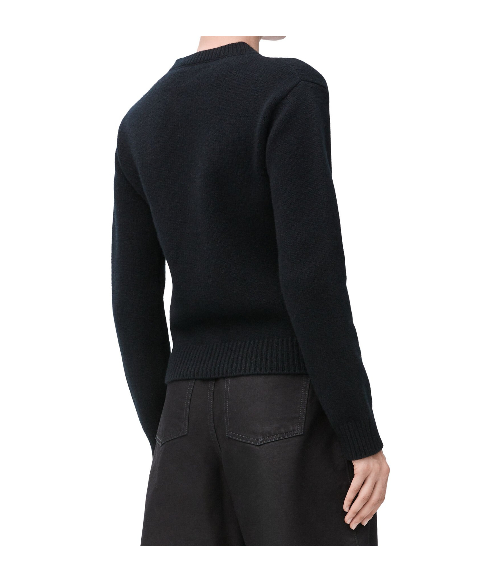 Loewe Wool Knitted Cardigan In Black