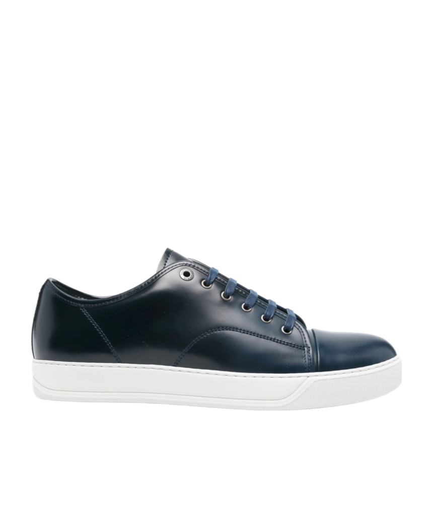 Lanvin Dbb1 Gradation Leather Sneakers In Black