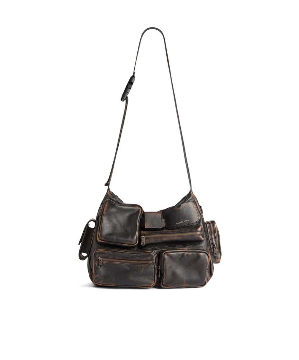 Balenciaga Superbusy Messenger Bag In Brown