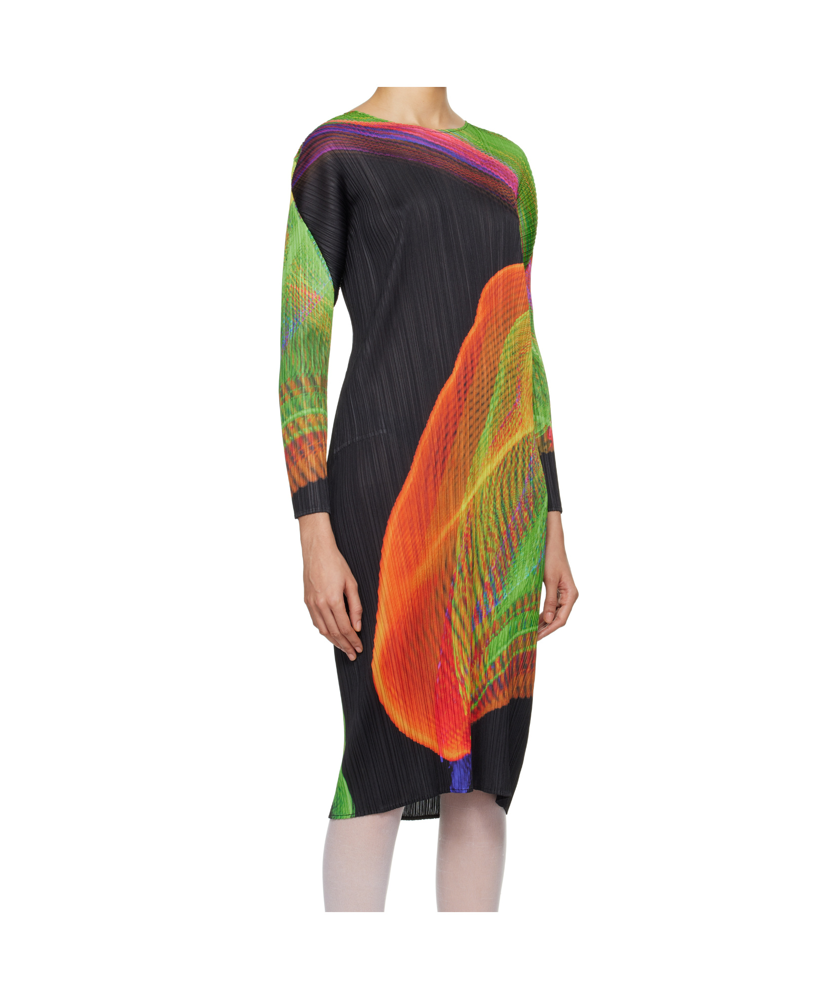 Issey Miyake Multicolor Spectrum Midi Dress In Multicolor