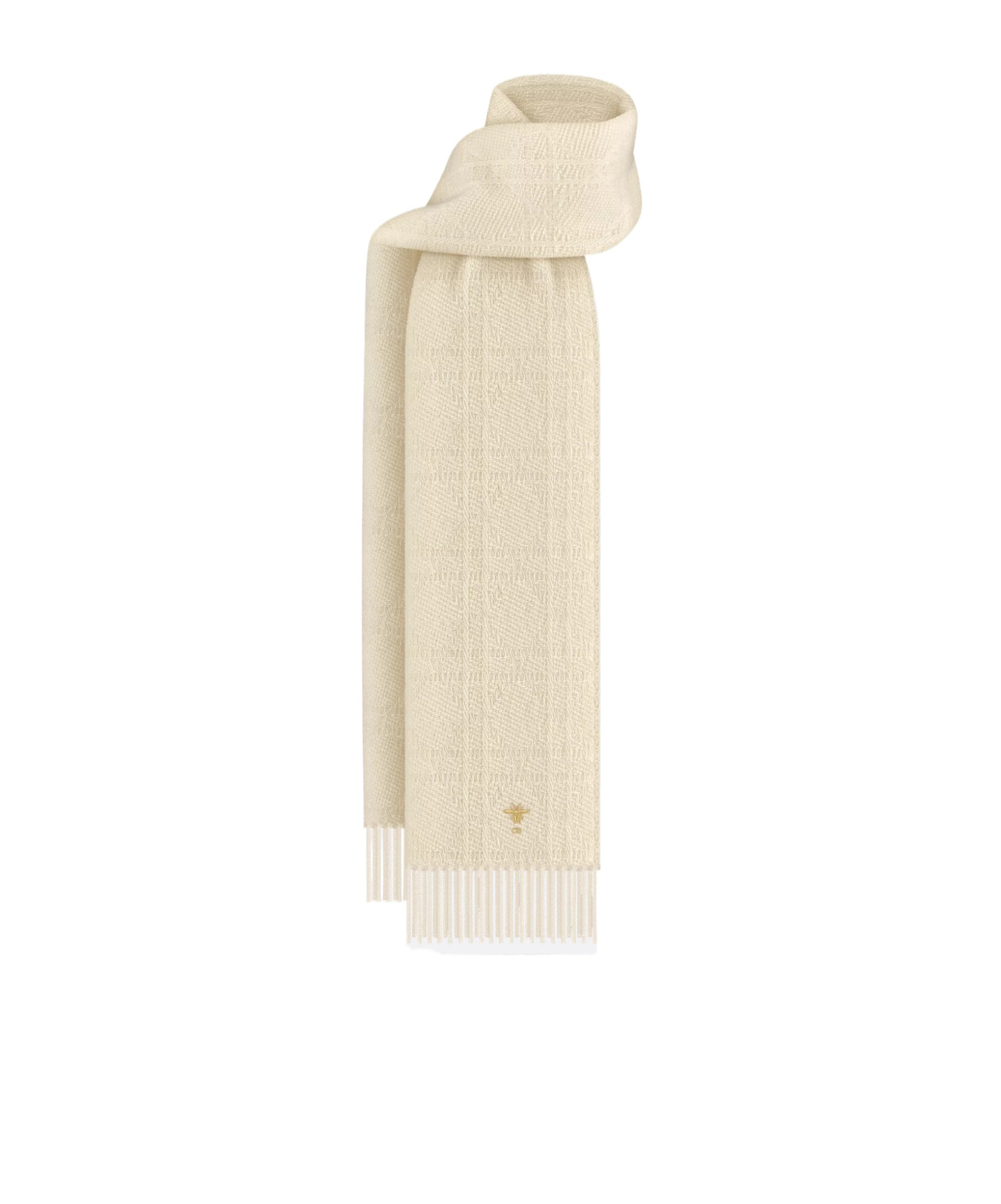 Dior Cannage Scarf In Off White