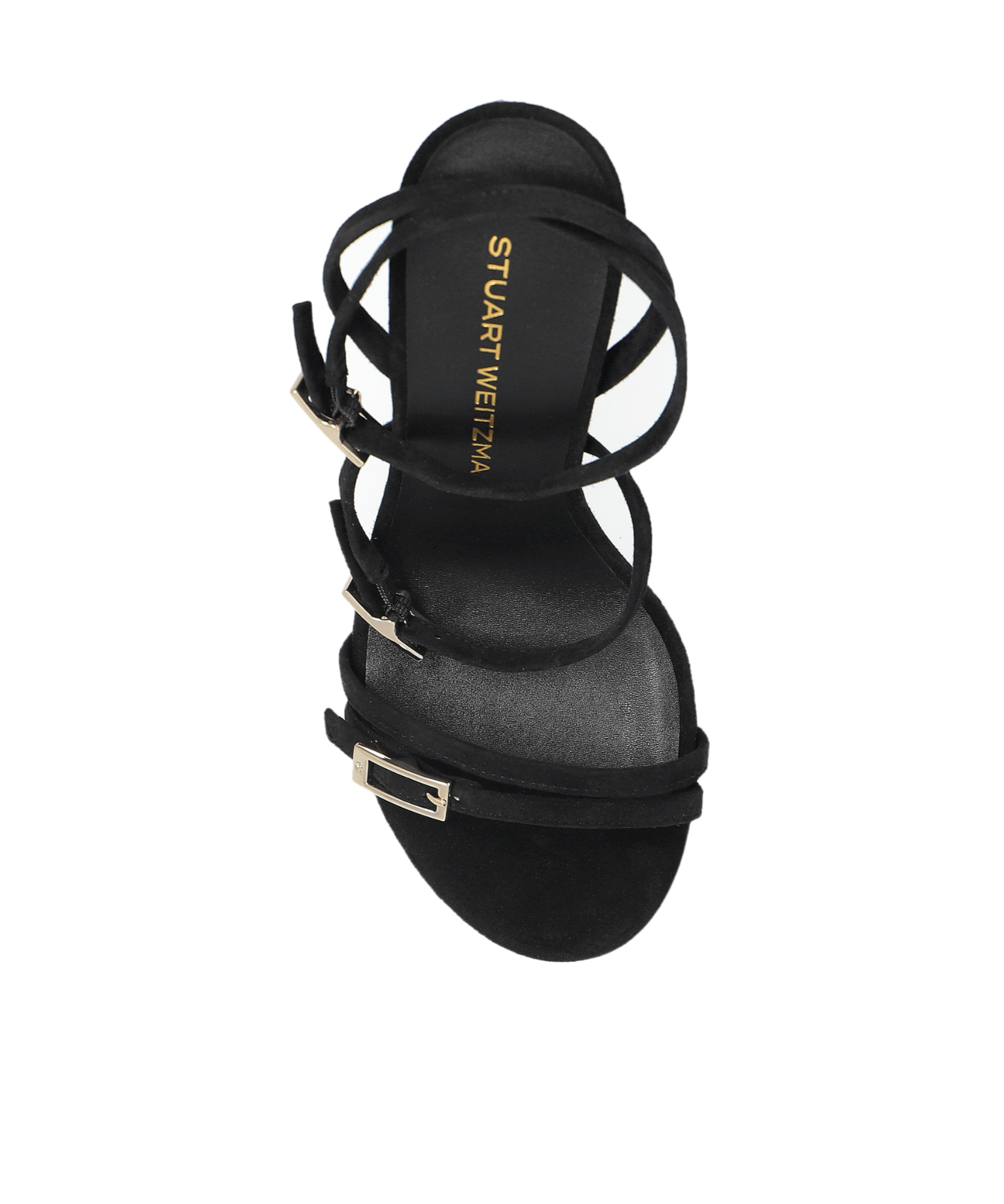 Stuart Weitzman Round-headed High-heeled Sandals In Black