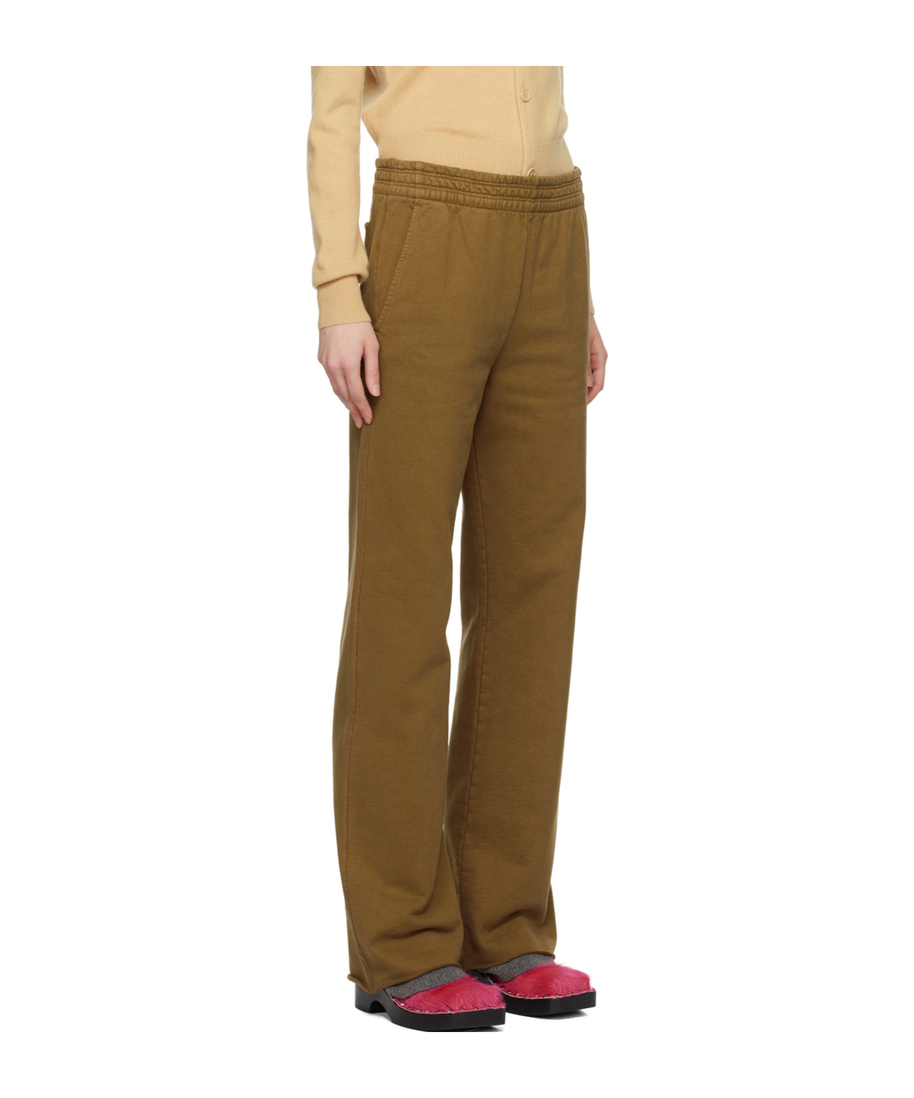 Acne Studios Logo Details Sweatpants In Brown