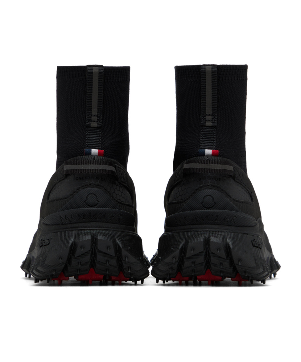 MONCLER TRAILGRIP KNIT HIGH-TOP SNEAKERS 