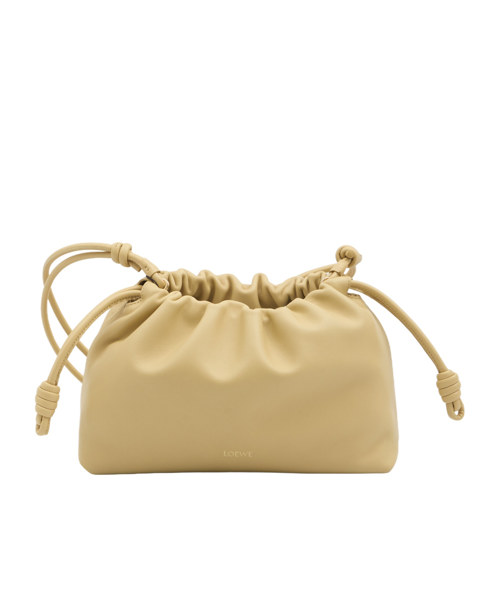Loewe Mini Puzzle Leather Shoulder Bag In Nude