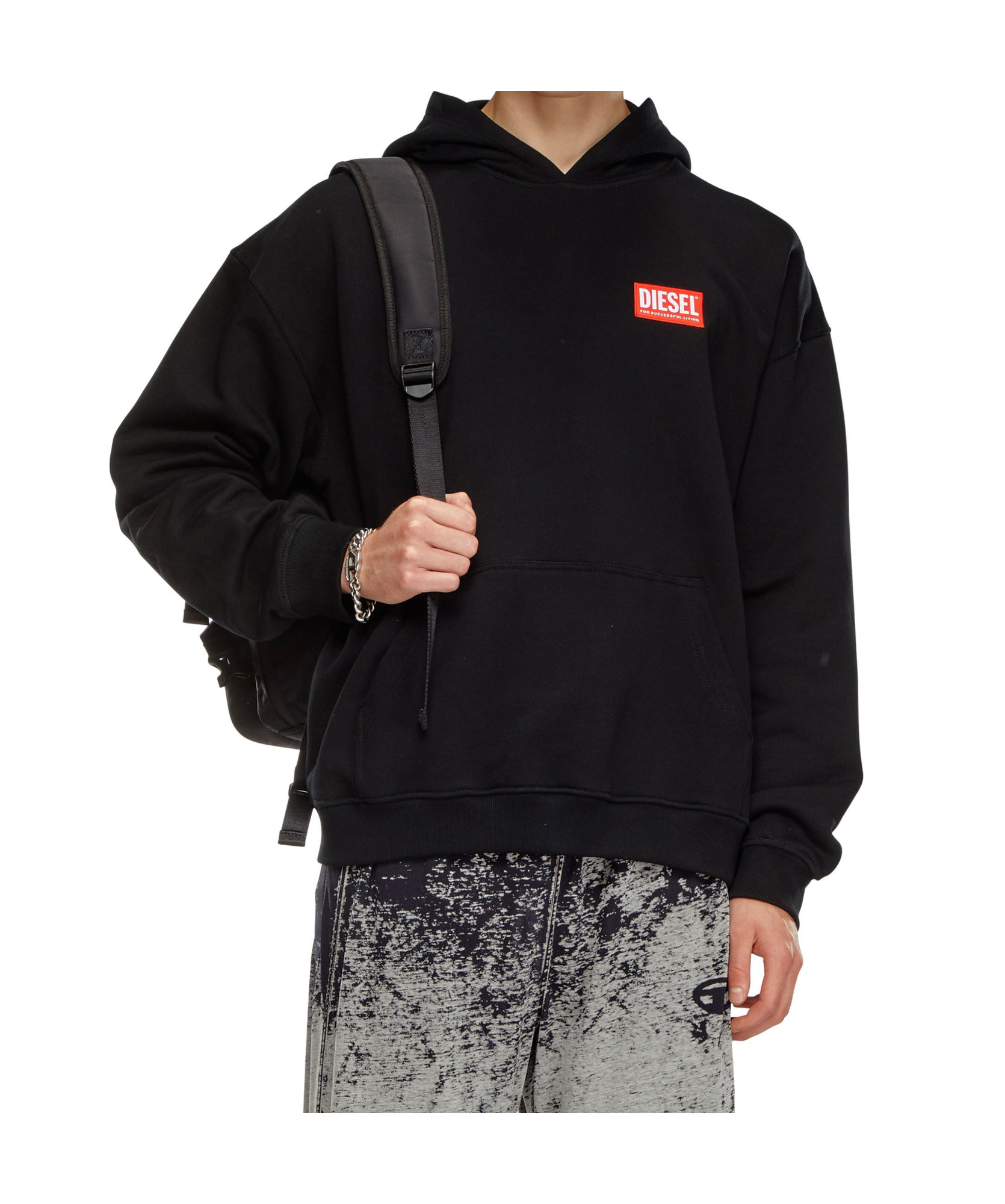 Diesel Hoodie En Coton In Black