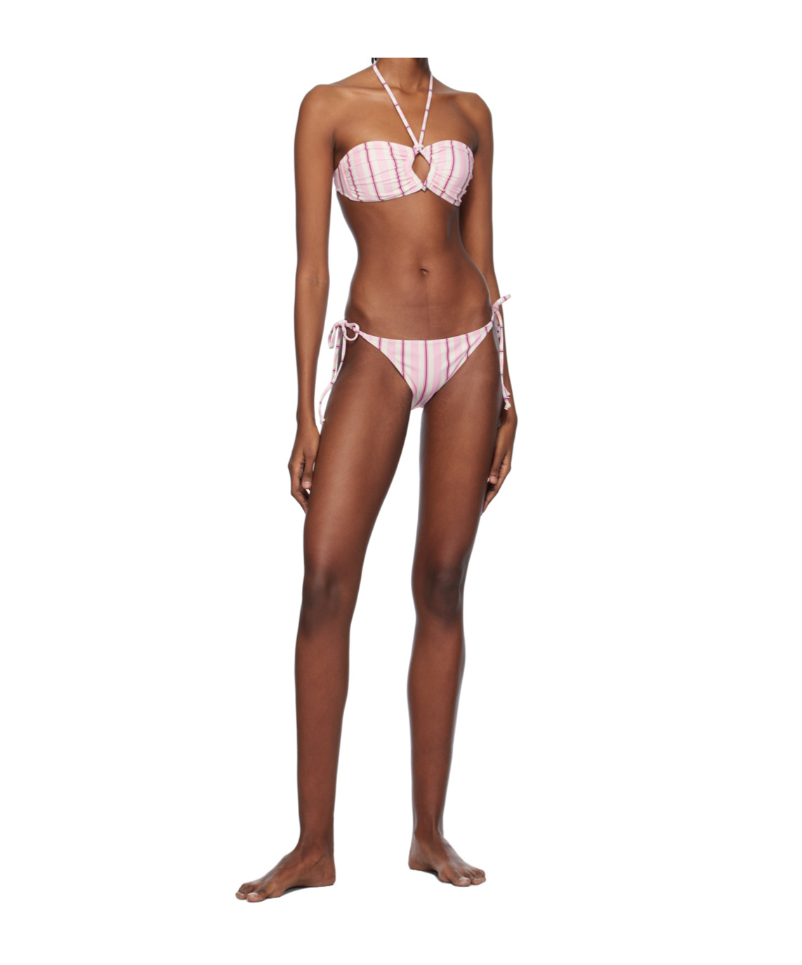 Ganni Striped Bikini Top