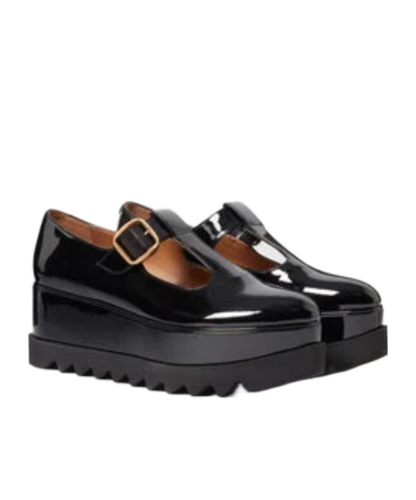 Stella Mccartney Elyse T-bar Platform Mary Janes In Black