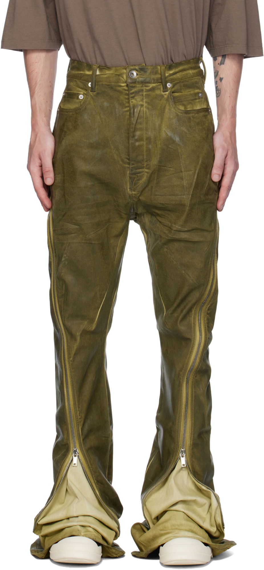 Rick Owens Drkshdw High-waist Jeans In Brown