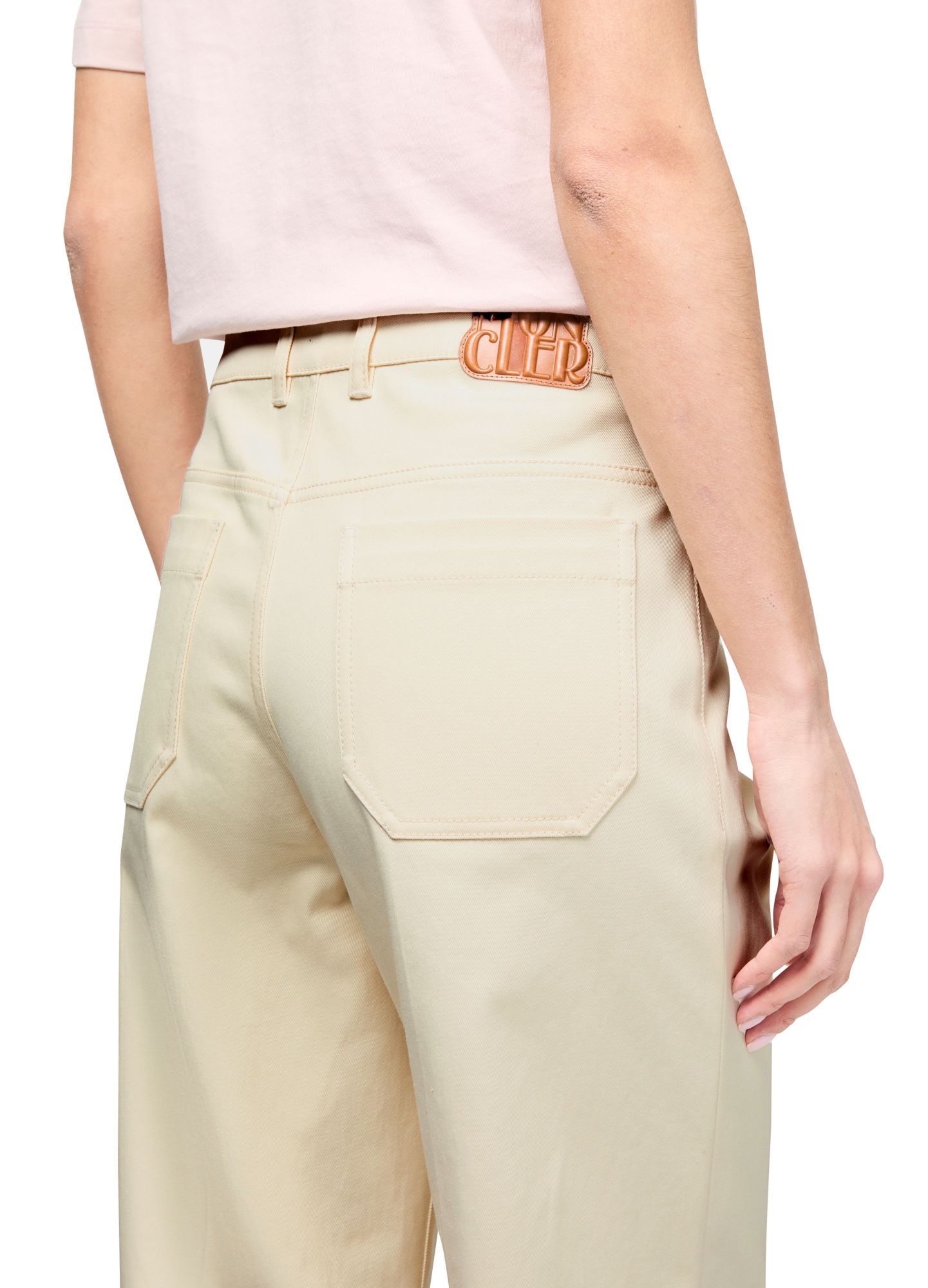 Moncler Belt-loop Casual Pants In White