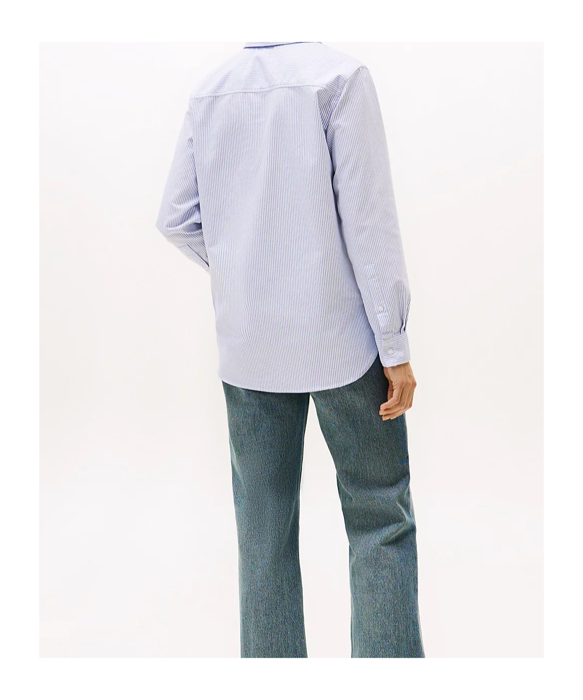 Tommy Hilfiger Relaxed Fit Oxford Shirt In Classic Ithaca Stp/ Mid Blue
