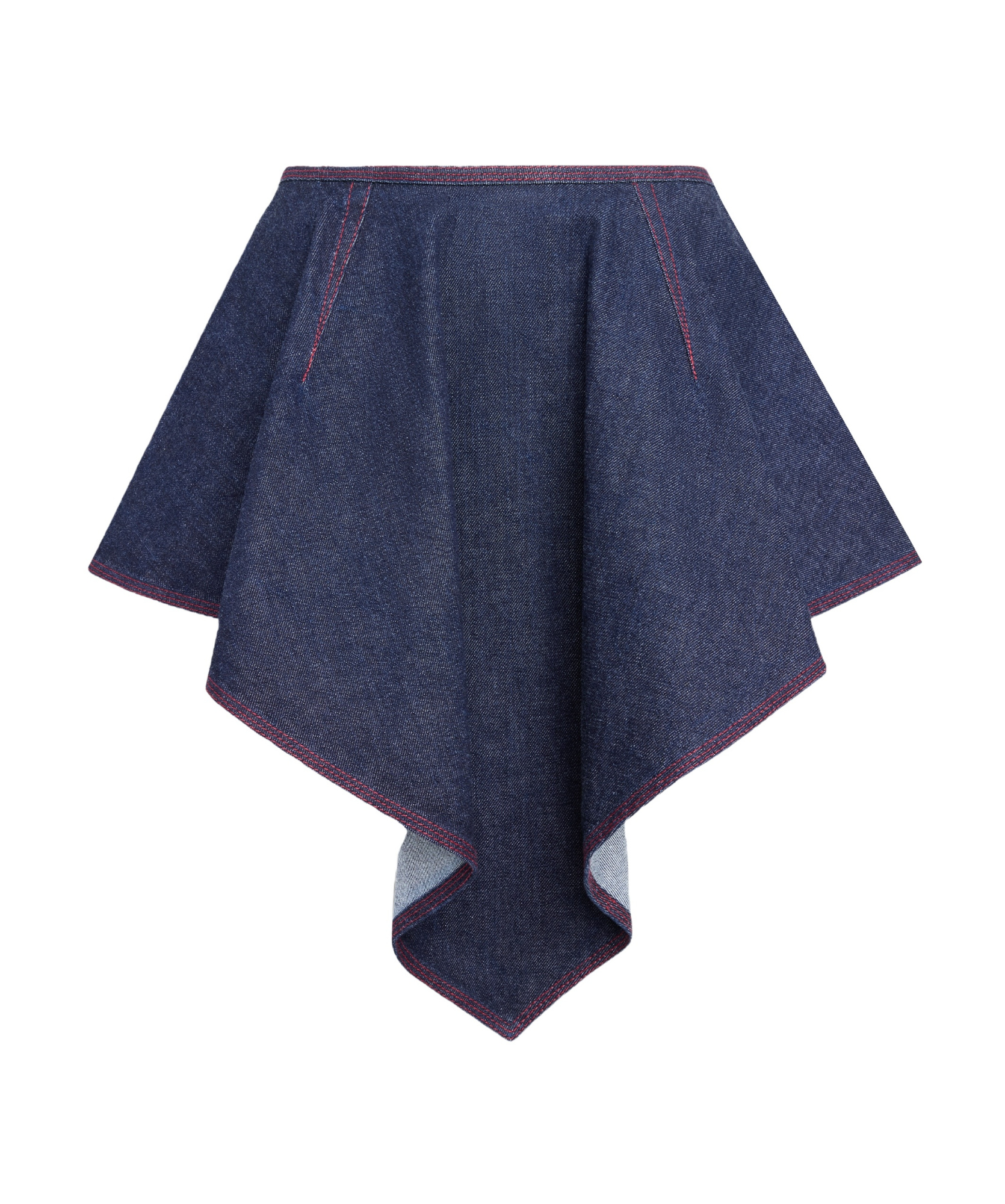 ALAÏA DENIM ASYMMETRICAL SKIRT