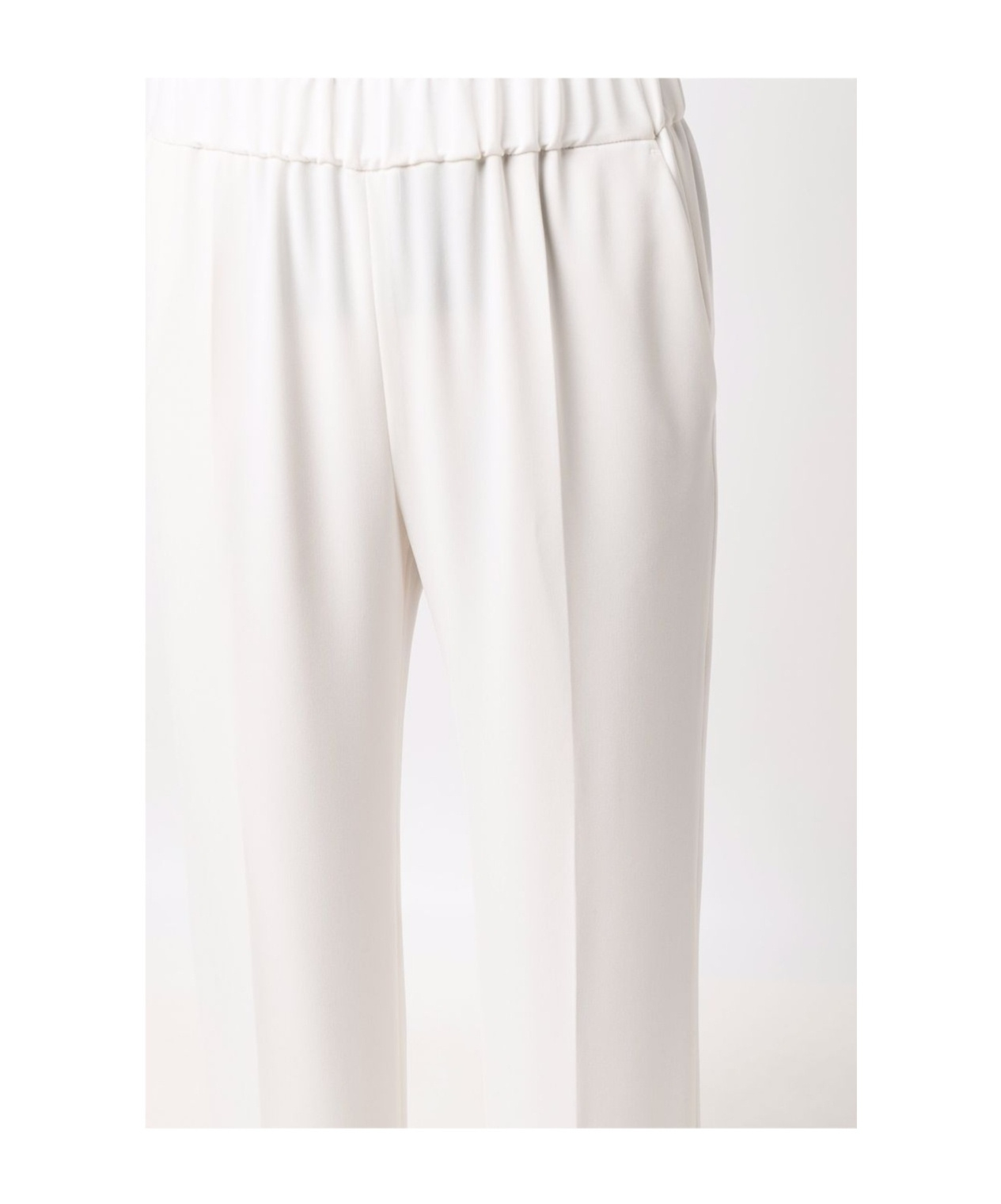 Shop Alberto Biani High-waist Wide-leg Trousers In White