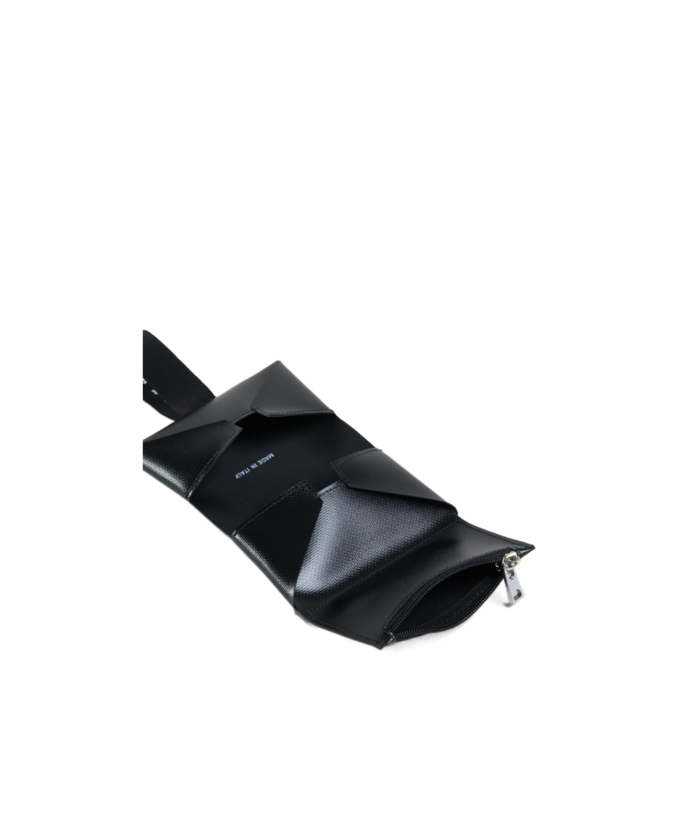 Marni Black Trifold Wallet With Logo Strap In Black