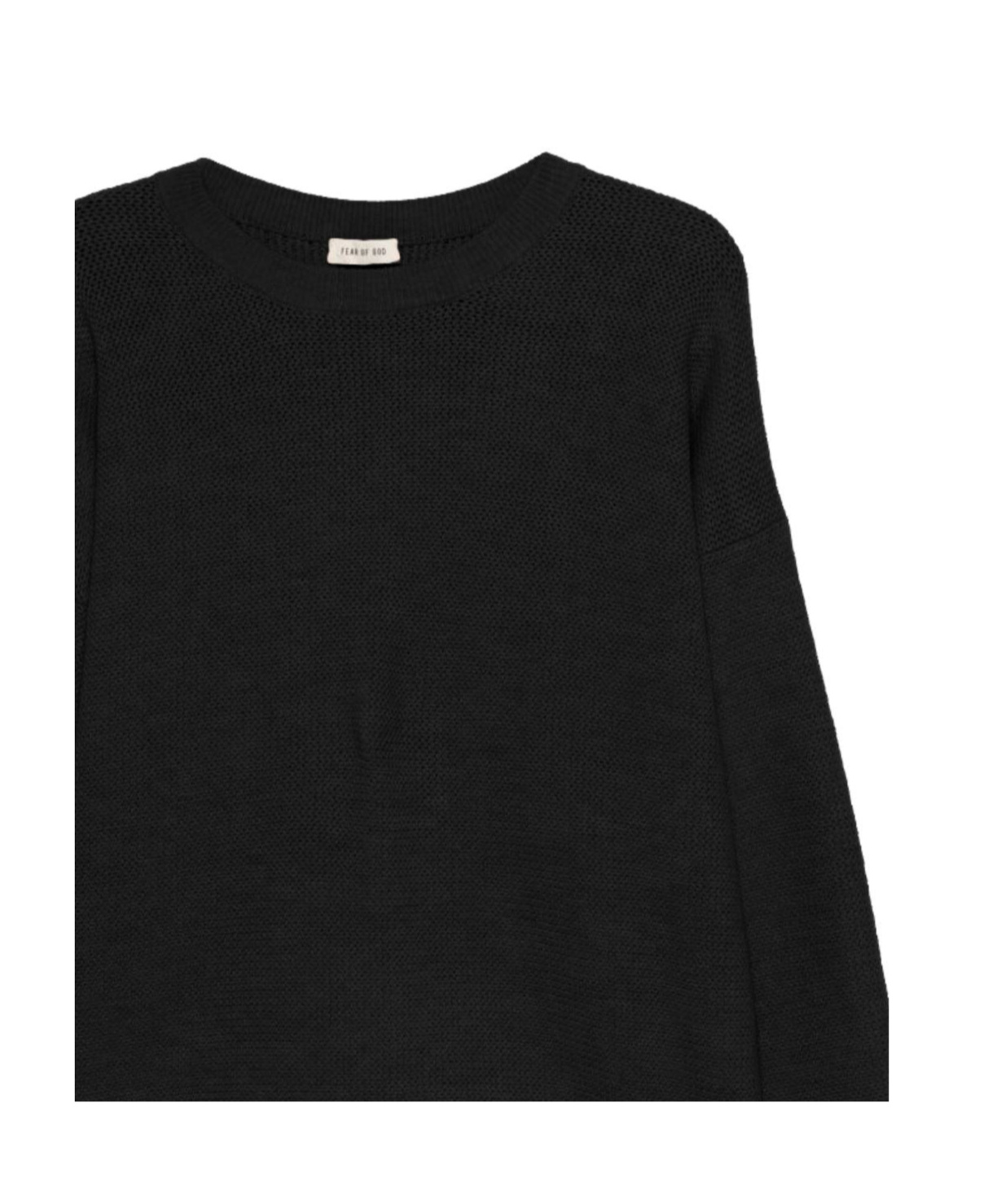 Fear Of God Ribbed Crew Neck Sweater With Long Sleeves In Black