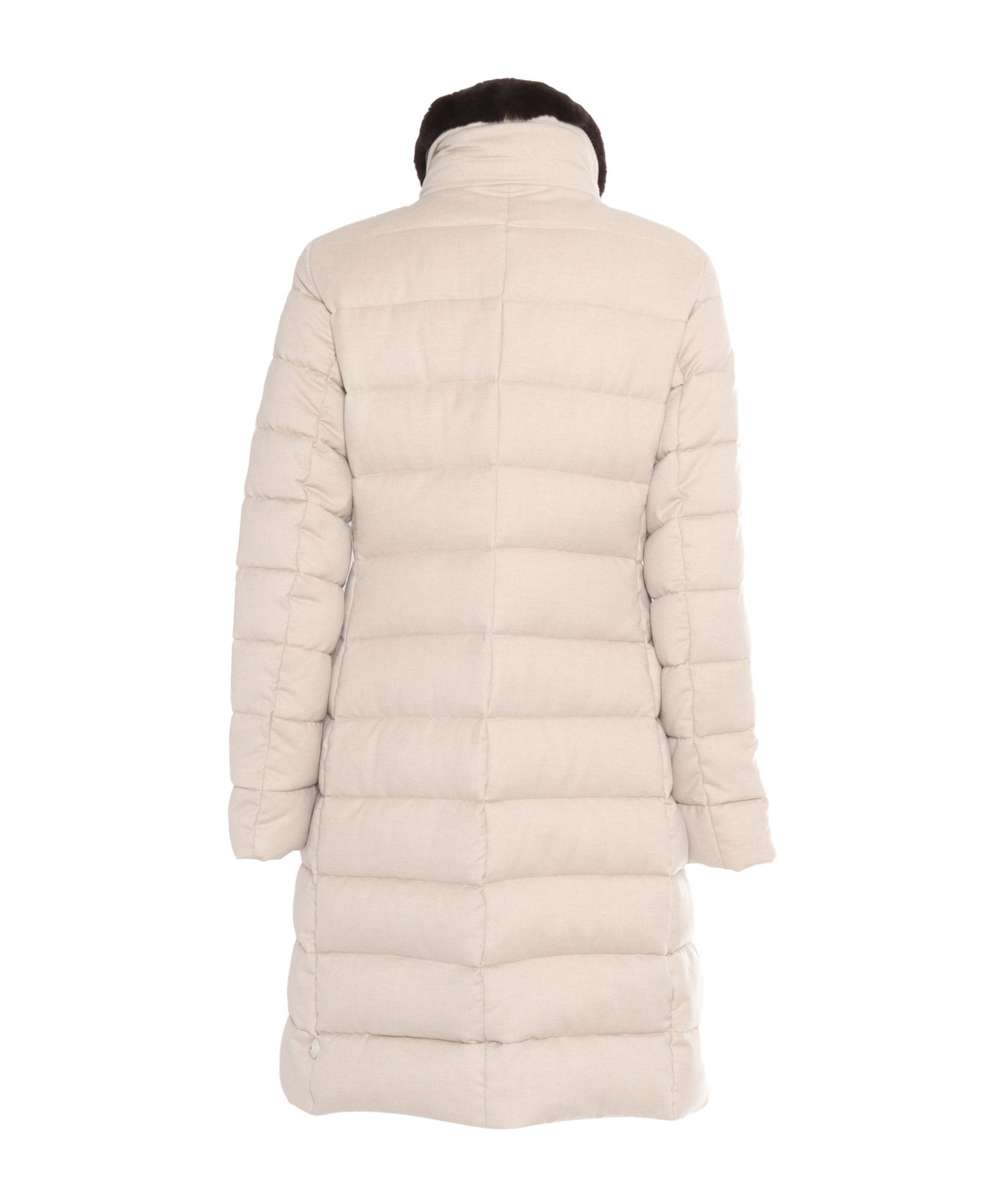 Moorer Vetiver Padded Coat In Nude
