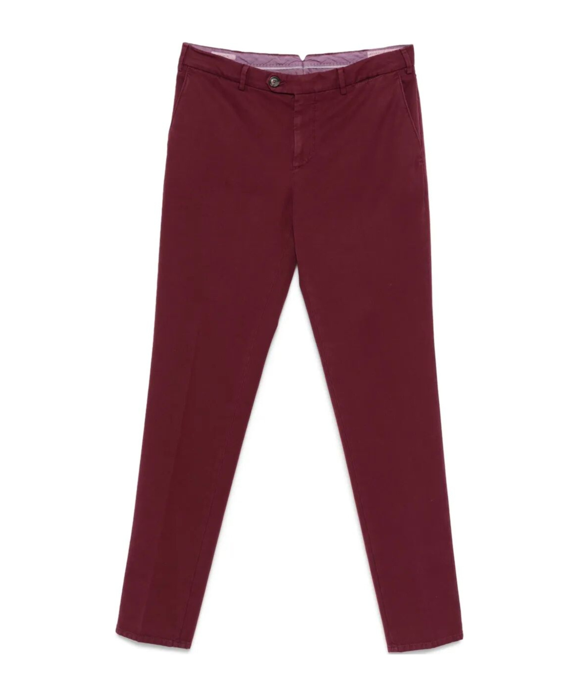 Brunello Cucinelli Cotton Chino Trousers In Red