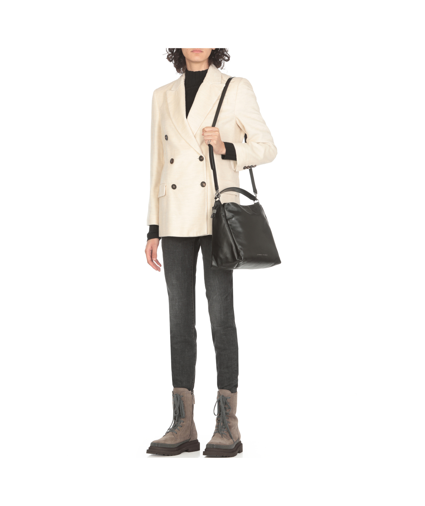 Brunello Cucinelli Drawstring Tote Bag In Black