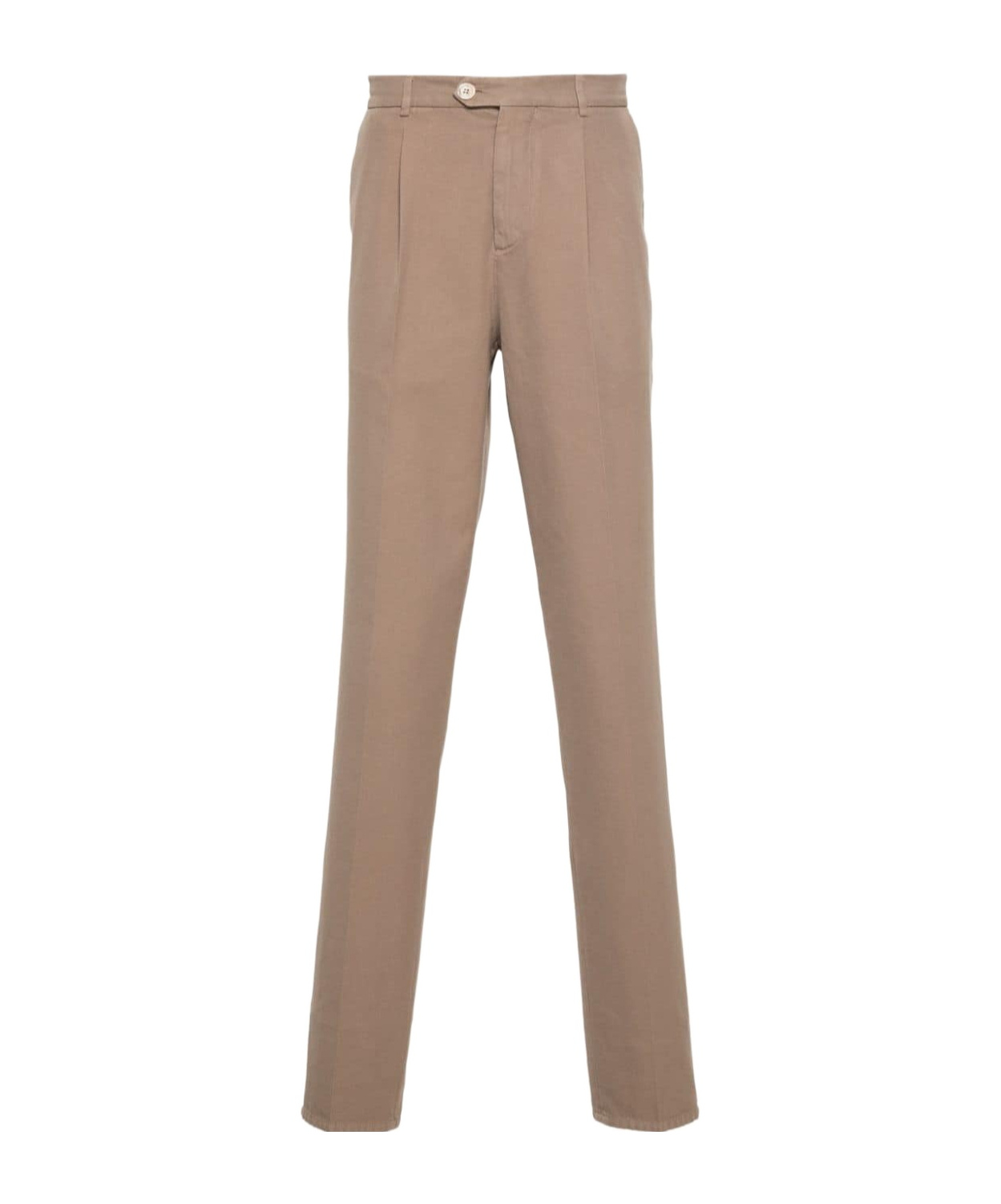 Brunello Cucinelli Chino Trousers In Cotton Twill Weave In Nude