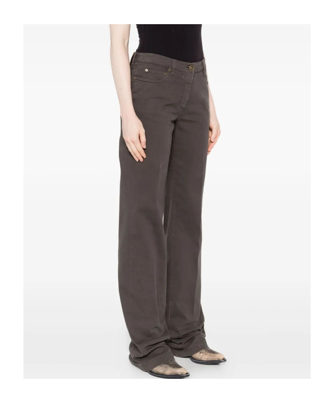 Etro Straight Trousers With Button Fly In Black