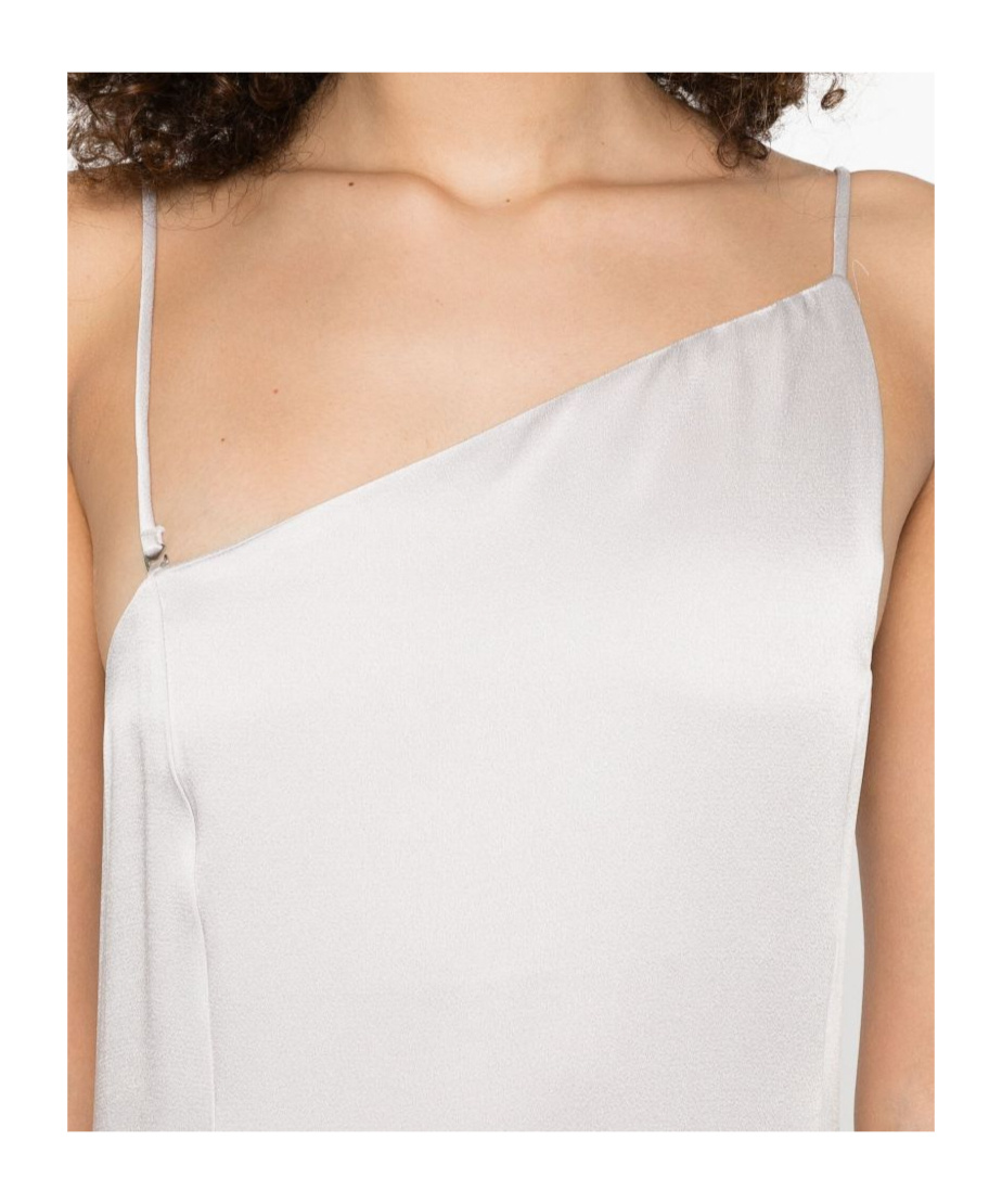 Forte Forte White Maxi Dress With Single Shoulder Strap