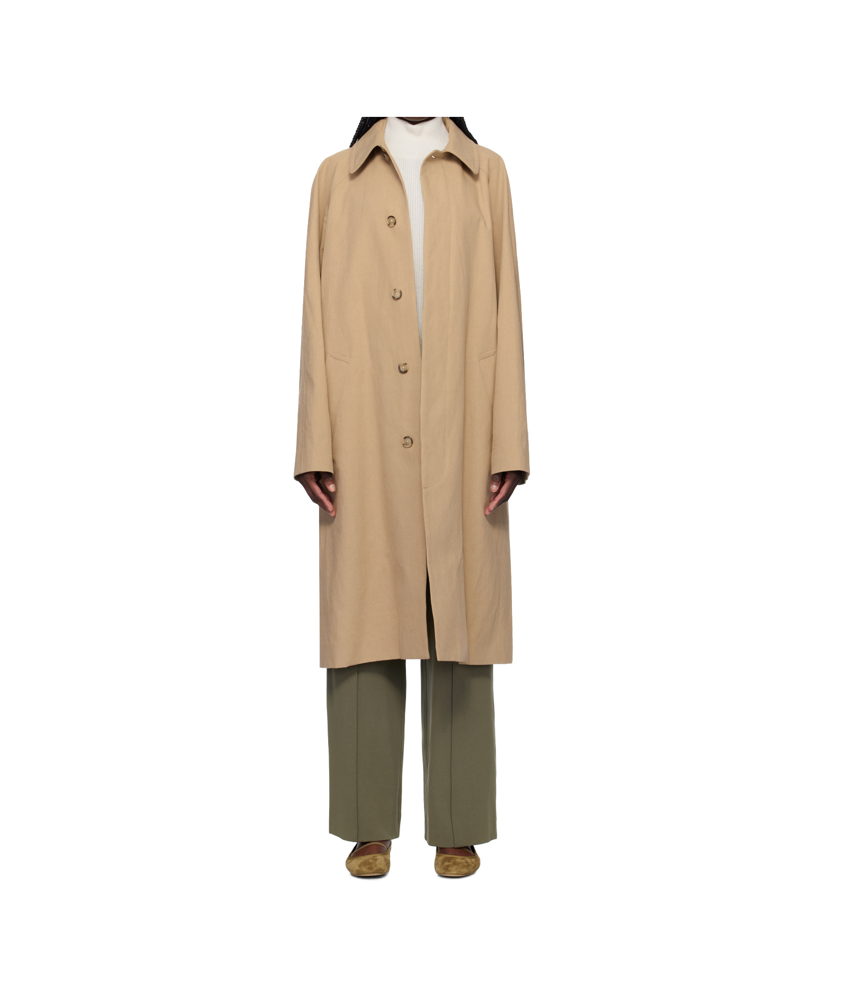 Apc Beige Edouard Trench Coat In Dark Beige