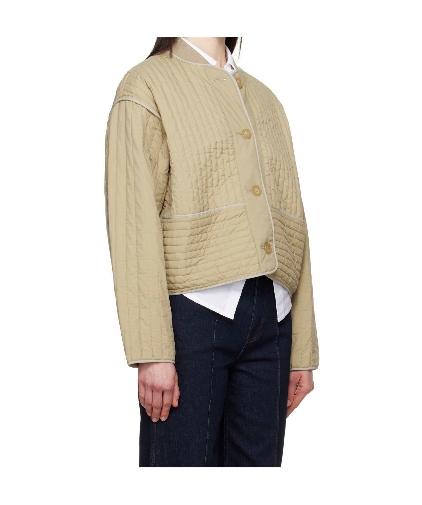Rag & Bone Beige Marley Quilted Jacket