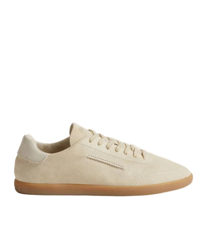 Zegna 232 Low Top Suede Sneakers Rubber Sole In Neutral