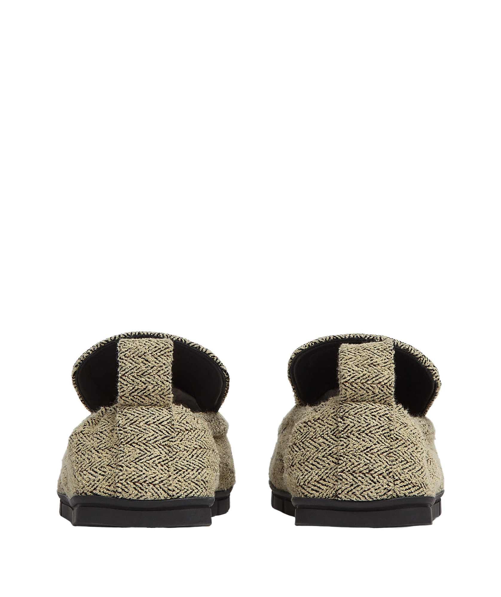 Bottega Veneta Herringbone-pattern Folding-heel Loafers In Nude