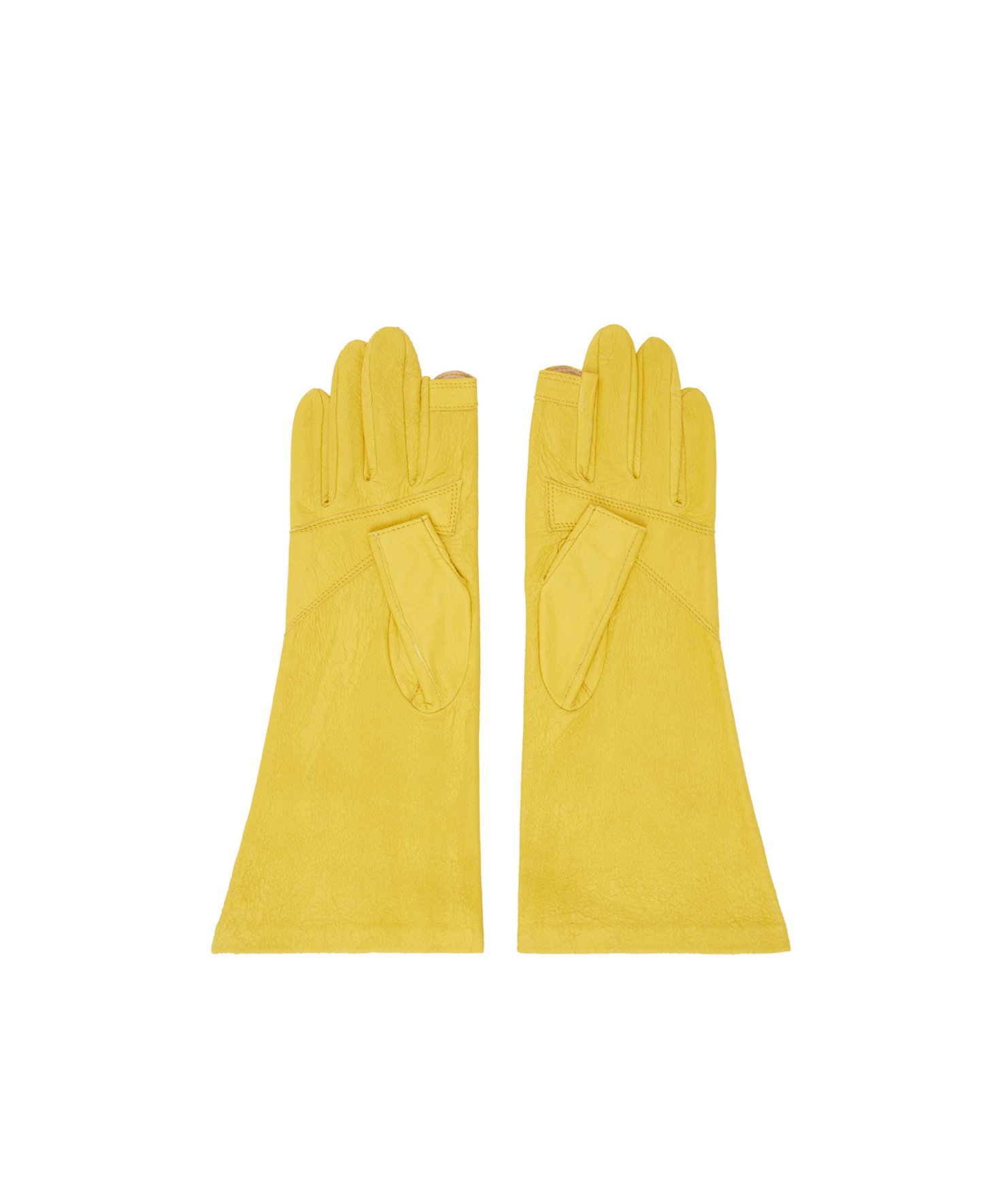 Rick Owens Yellow Porterville Short Gloves In Yellow