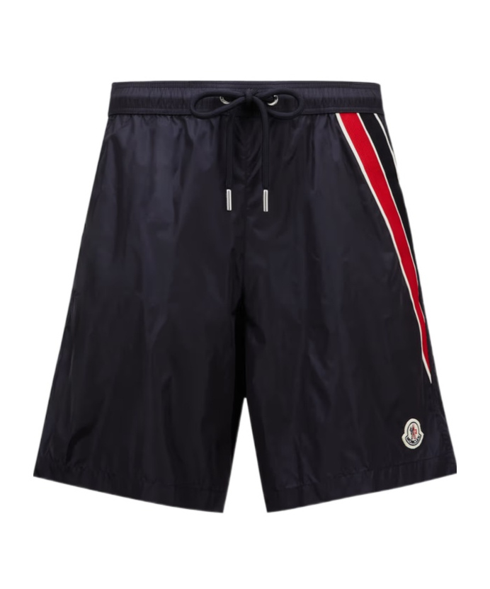 Moncler Light Bi-stretch Nylon Swim Shorts In Blue