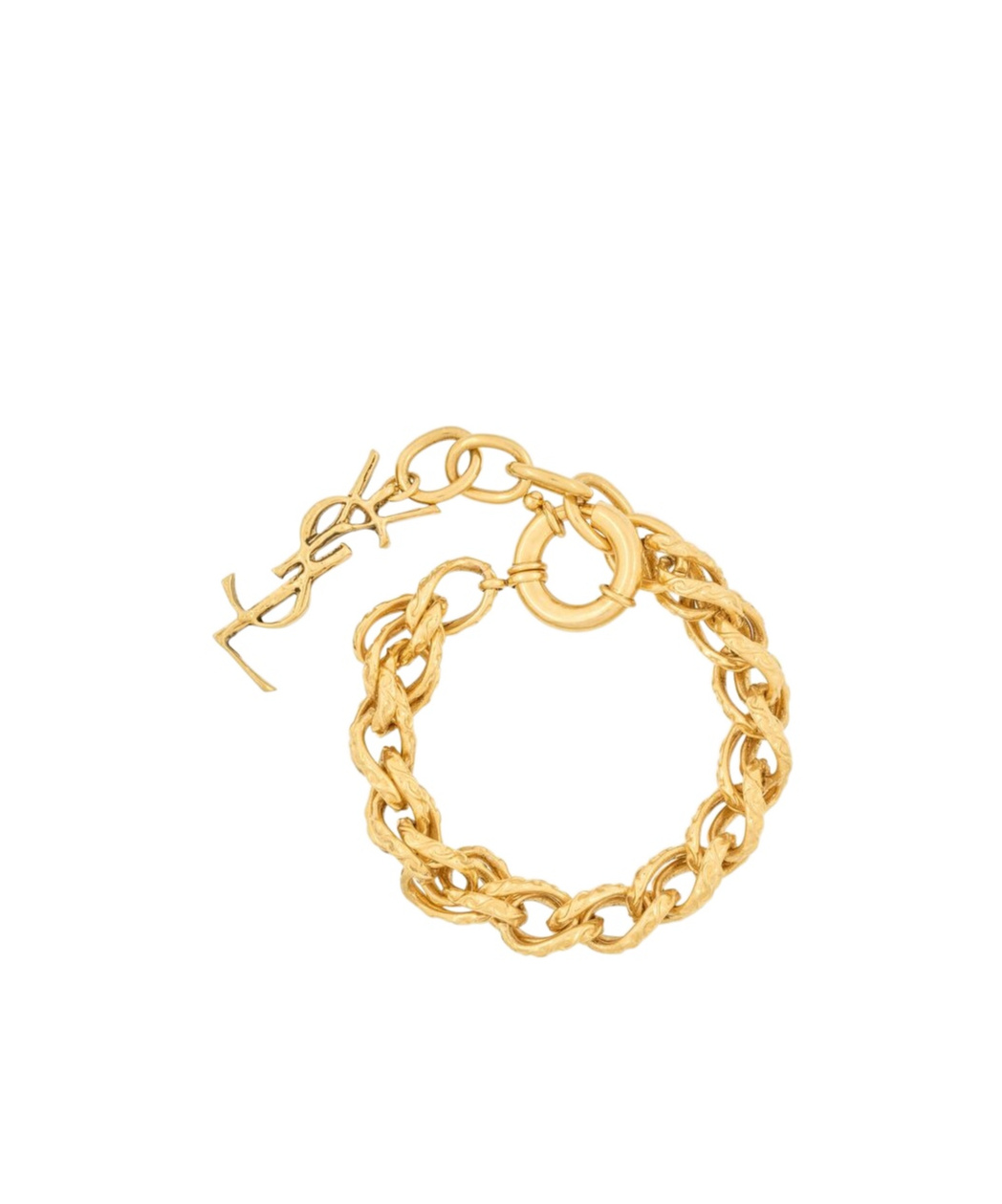 Saint Laurent Cassandre Chain Bracelet In Gold