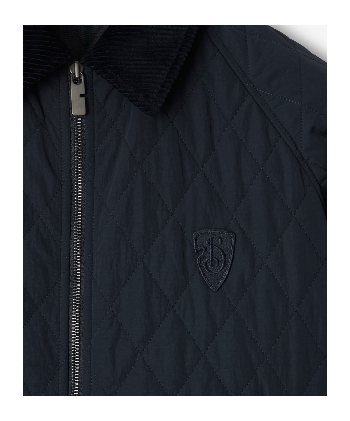 Burberry Logo-embroidered Padded Jacket In Black