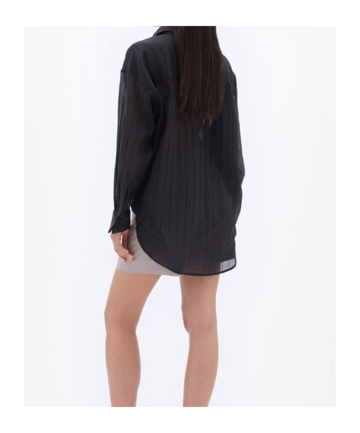 Remain Birger Christensen Perforated Shirt In Black