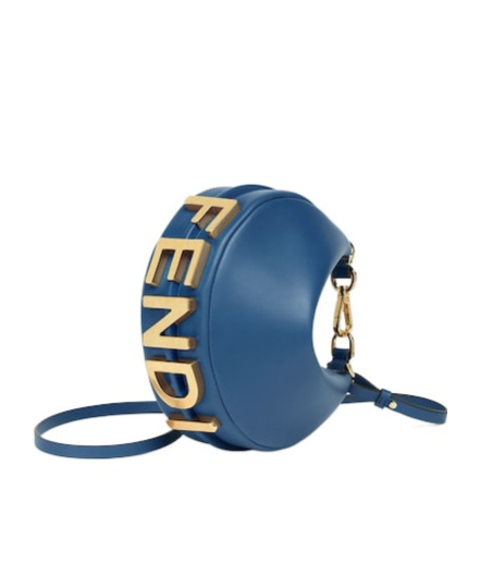 Fendi Graph Mini Shoulder Bag In Blue