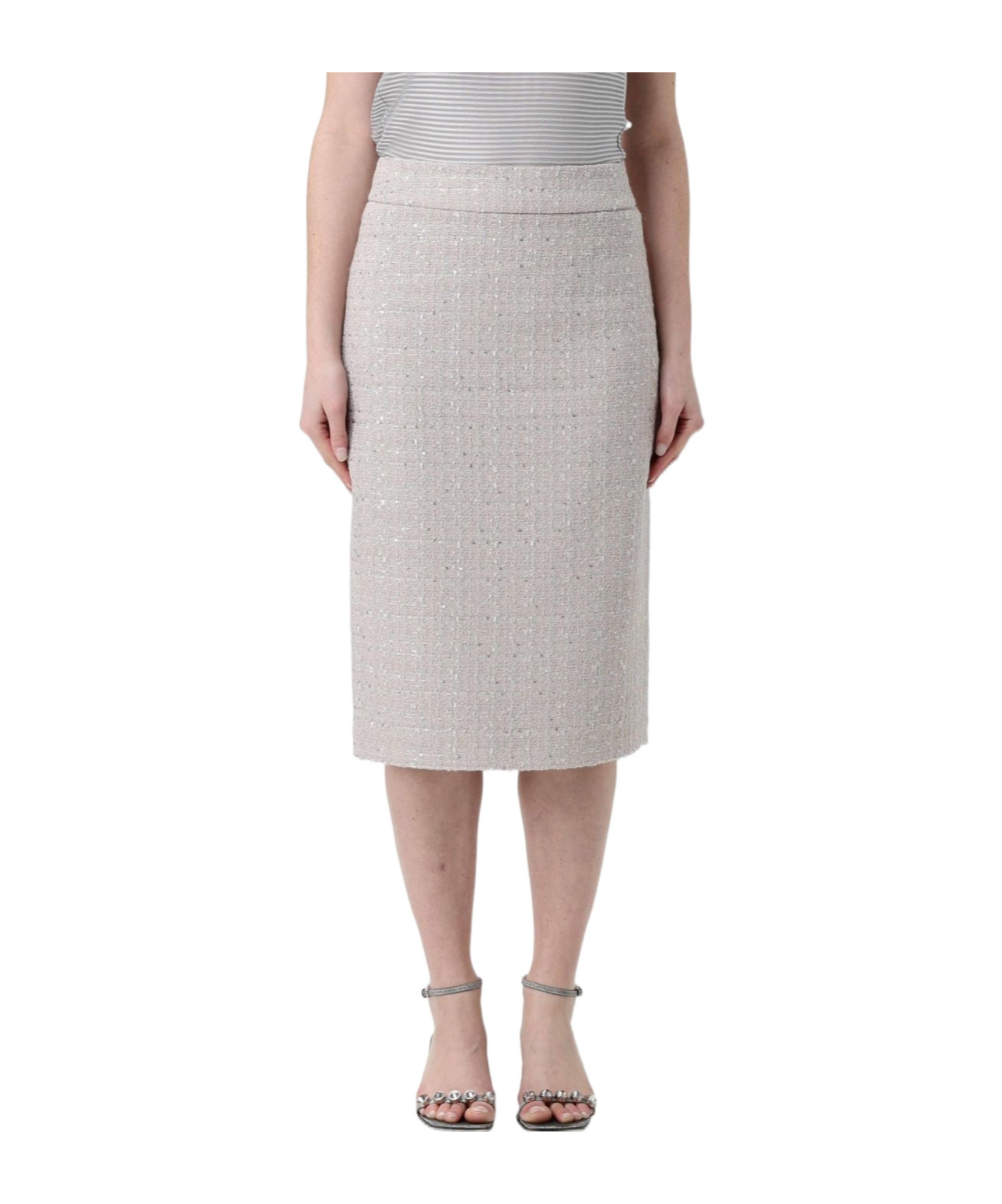 EMPORIO ARMANI TWEED MIDI SKIRT