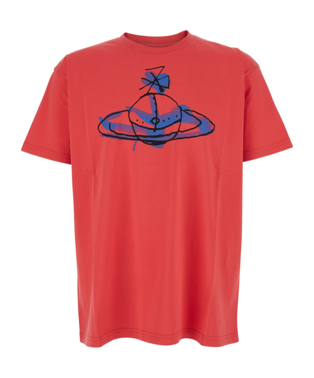 Vivienne Westwood Drawn Orb Classic T-shirt In Red