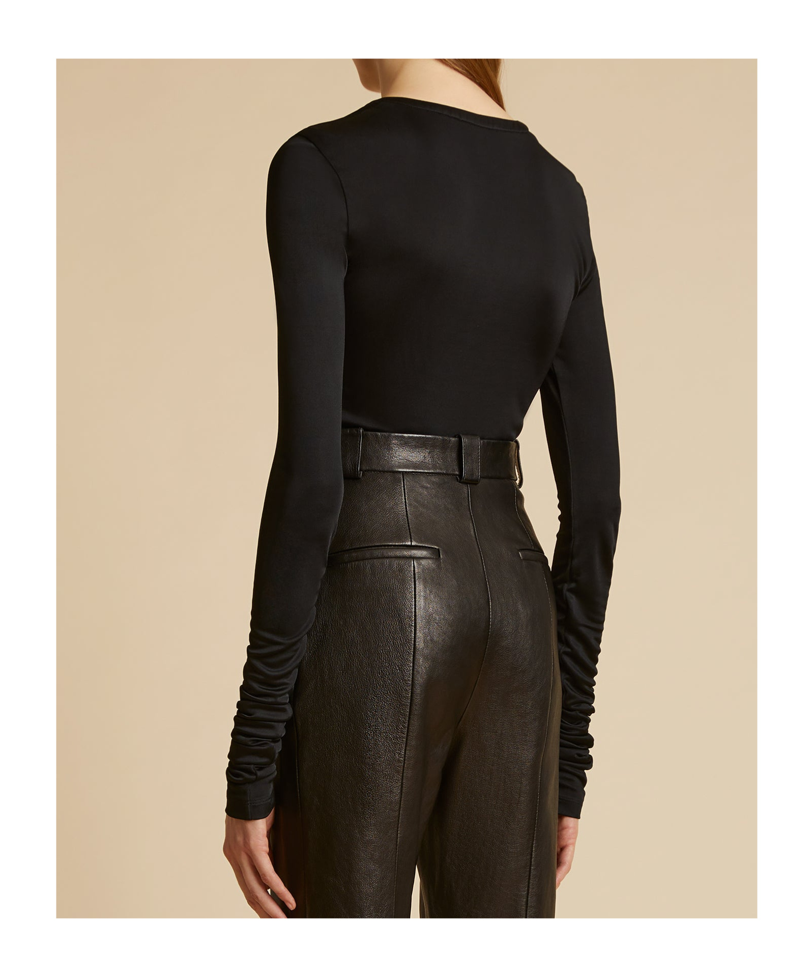 Khaite Janelle Cotton Blend Bodysuit In Black